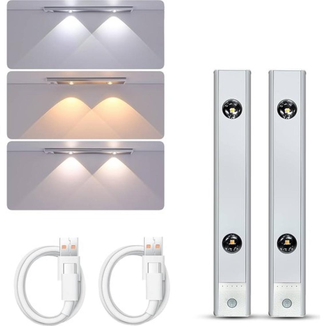 Neeko Hareket Sensörlü - Dekoratif Gece Lambası - USB Şarjlı LED Aydınlatma 30 cm Silver Kasa