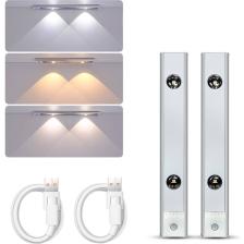 Neeko Hareket Sensörlü - Dekoratif Gece Lambası - USB Şarjlı LED Aydınlatma 30 cm Silver Kasa