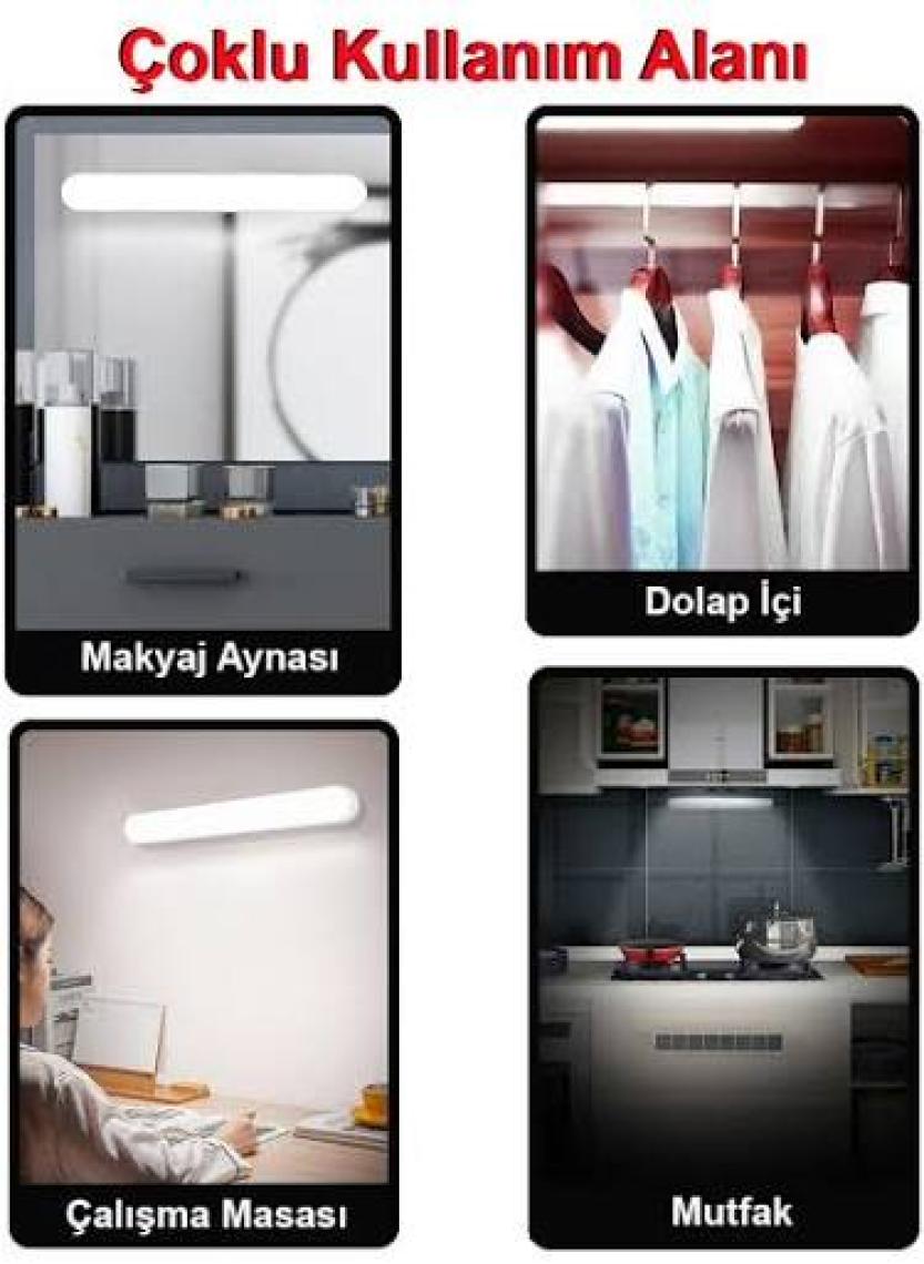 Greentech Usb Şarjlı 3 Renk Işıklı Led Aydınlatma / GT-CL03-3 Adet