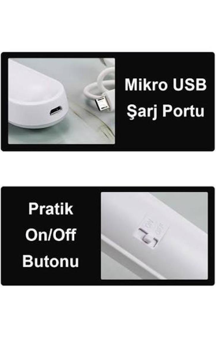 Greentech Usb Şarjlı 3 Renk Işıklı Led Aydınlatma / GT-CL03-3 Adet
