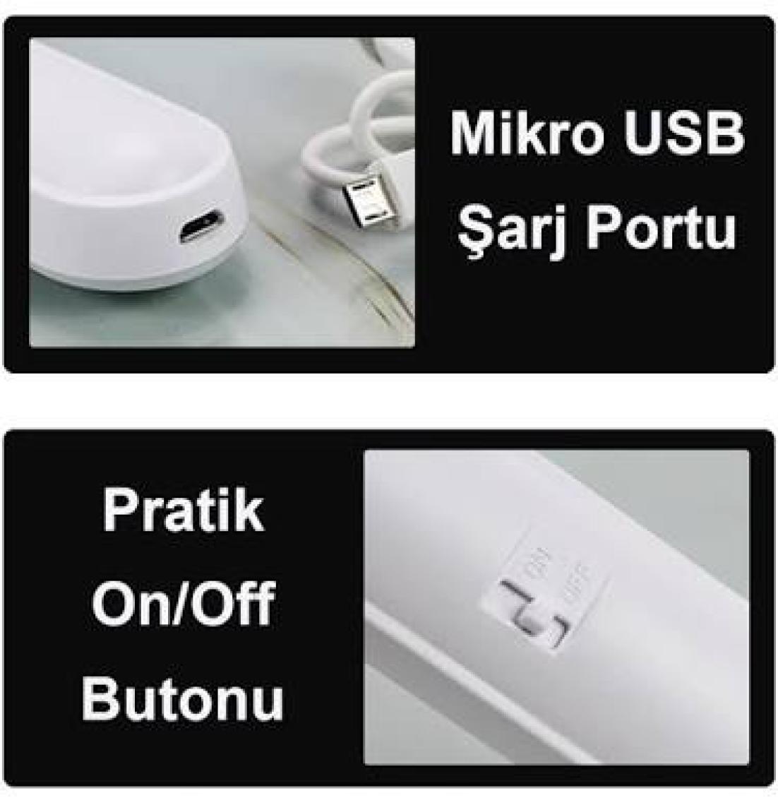 Greentech Usb Şarjlı 3 Renk Işıklı Led Aydınlatma / GT-CL03-3 Adet