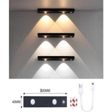 Neeko Hareket Sensörlü - Dekoratif Gece Lambası - USB Şarjlı LED Aydınlatma 30 cm SİYAH KASA