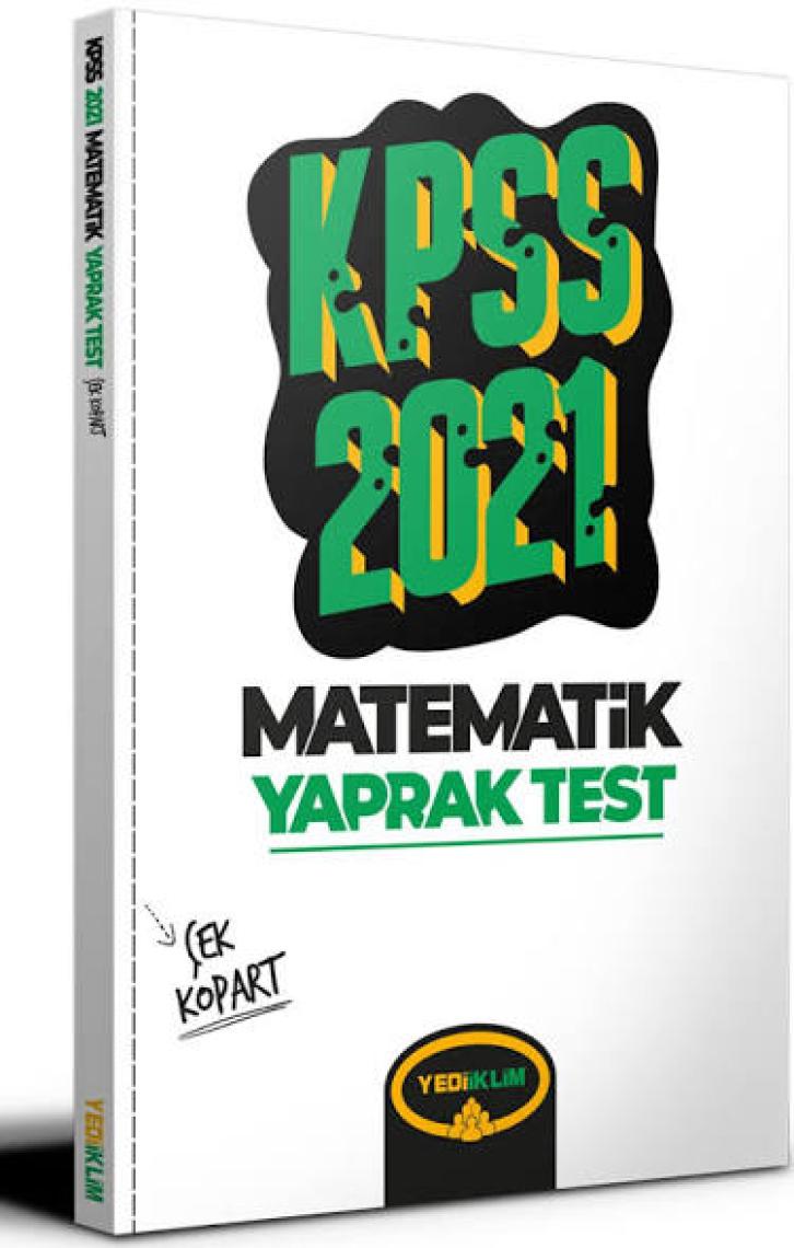 Yediiklim Yayınları KPSS 2021 Genel Yetenek Matematik Çek Kopart Yaprak Test