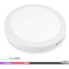 Ack 24 W 6500K Beyaz Sıva Üstü Yuvarlak LED Panel Armatür AP03-02430
