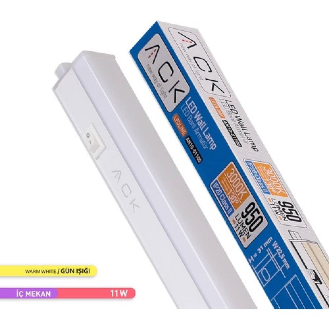 Ack 11W 3000K Günışığı Merkür LED Bant Armatür AN10-01100
