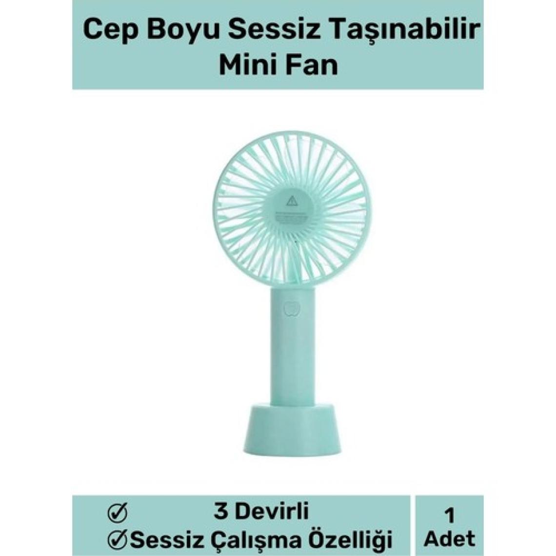 Carlburn Özel Üretim USB Şarjlı 3 Kademeli Sessiz Taşınabilir Mini Fan Pervaneli Soğutucu Küçük Vantilatör