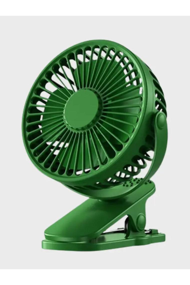 Aksesuarcı Sıkıştırmalı Şarj Edilebilir 3 Kademe Taşınabilir Kıskaçlı Mini Fan Sessiz Vantilatör Soğutma
