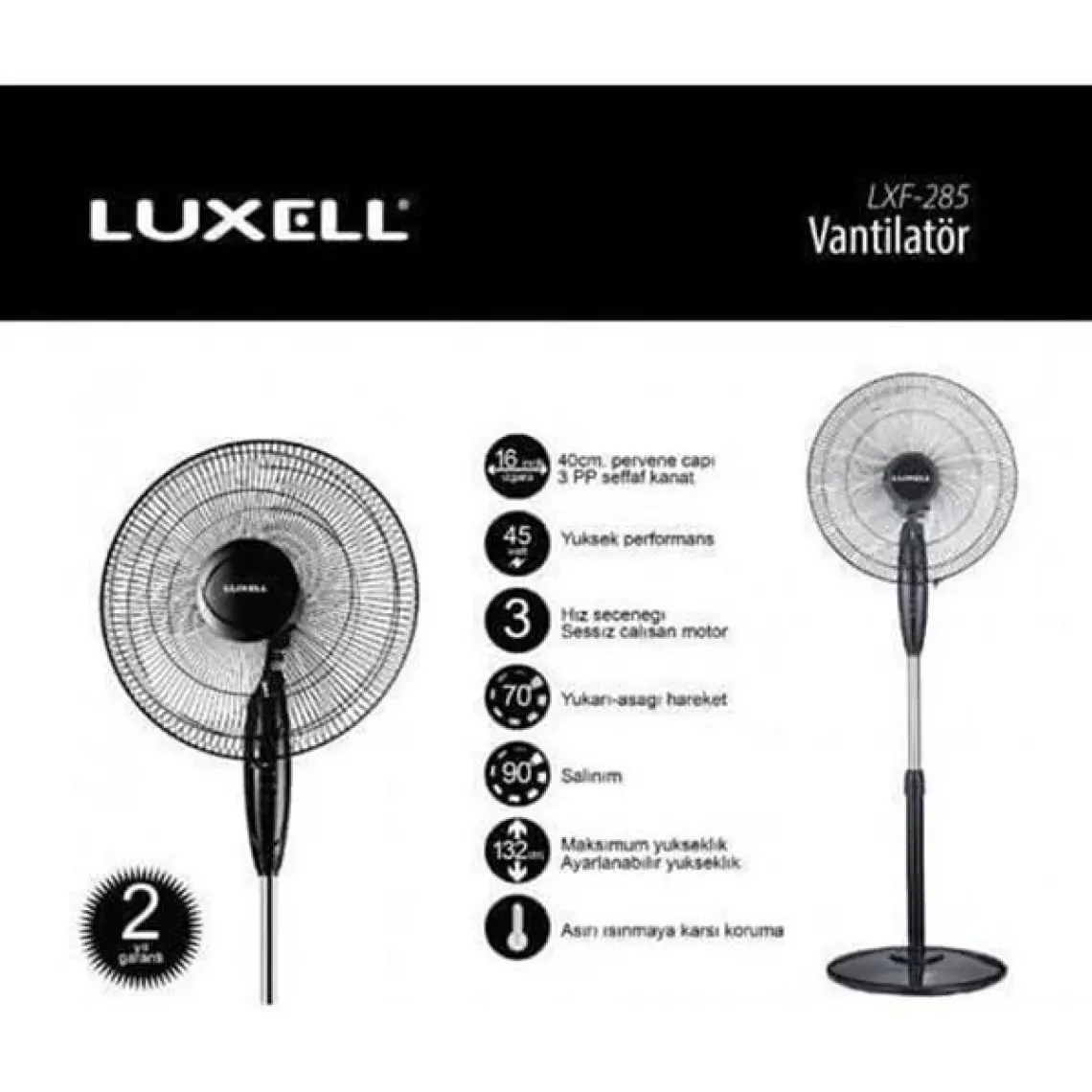 Luxell LXF-285 Ayaklı Vantilatör