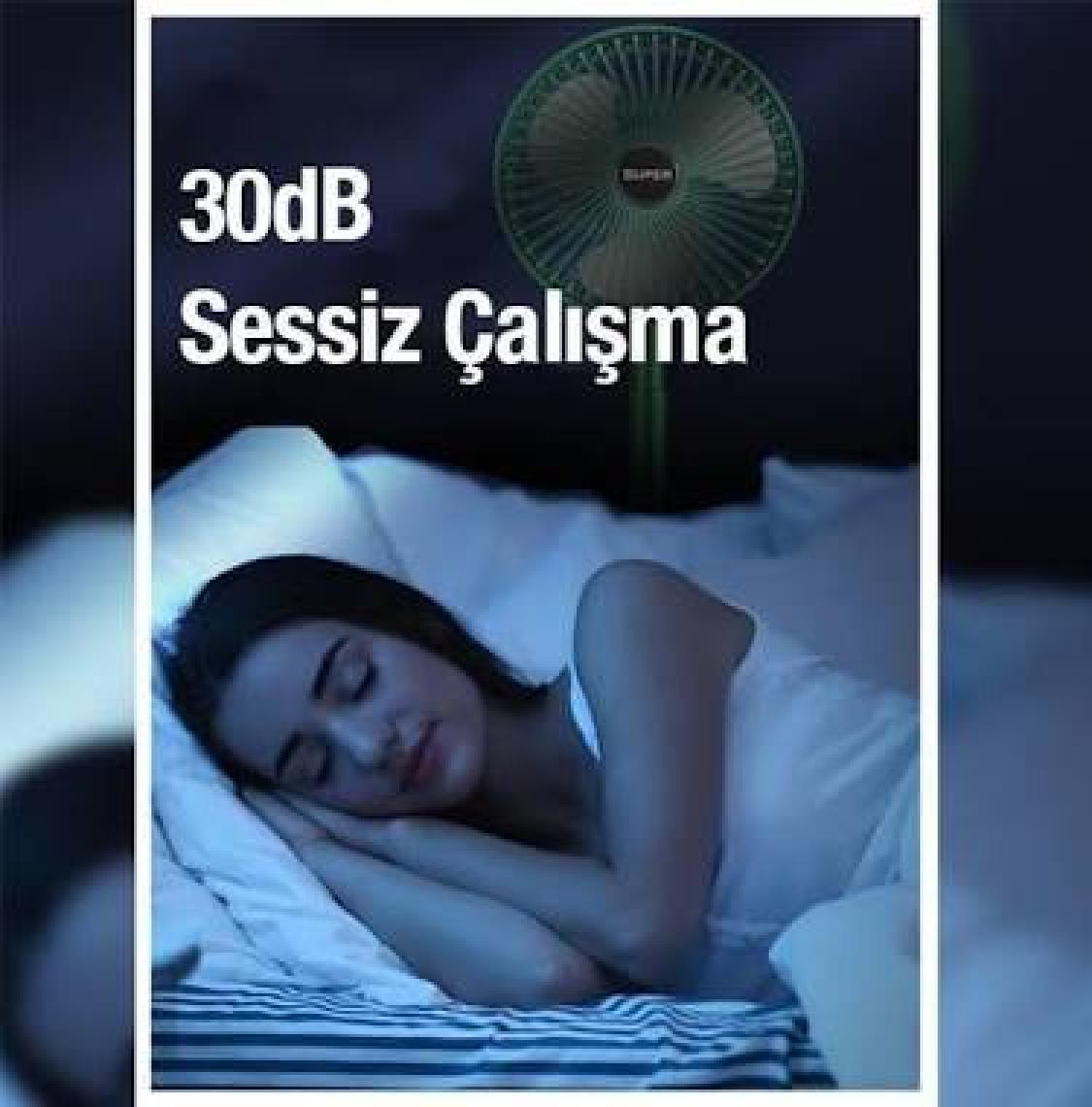 Polham 1200MAH Ultra Ferahlatıcı Masaüstü Vantilatör, Katlanabilir, Portatif, Taşınabilir Hafif Fan