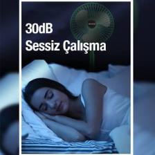 Polham 1200MAH Ultra Ferahlatıcı Masaüstü Vantilatör, Katlanabilir, Portatif, Taşınabilir Hafif Fan