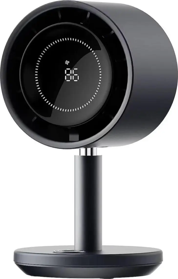 Daxi Airflow AF03 Yeni Nesil Şarjlı Turbo Masa Fanı, Ultra Güçlü Motor, Otomatik Yatay Salınım, Görünmez Fan Bıçakları, 14.5X26.5CM