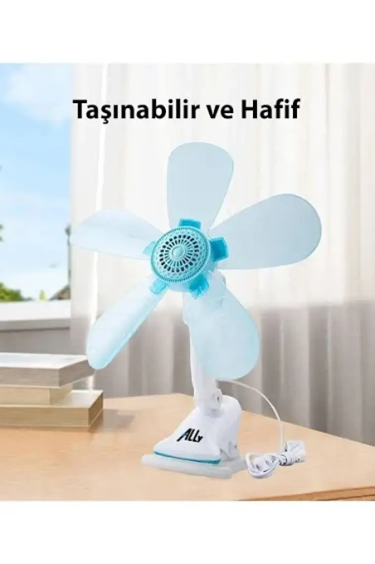Ally Klipsli Masaüstü Mini Vantilatör Fan