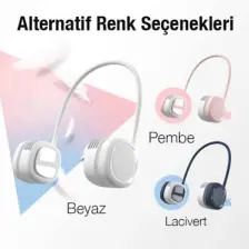 Memo G02 Boyun Askılıklı Mini Fan Taşınabilir Şarjlı Soğutucu Boyun Fanı ALL-36323