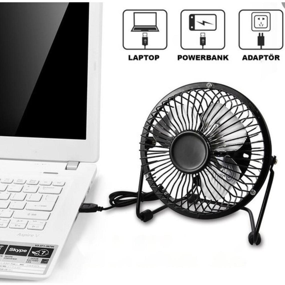 Robeve Masa Üstü USB Fan Soğutucu Vantilatör Klima USB Girişli Metal Serinletici Fan Vantilatör Masaüstü