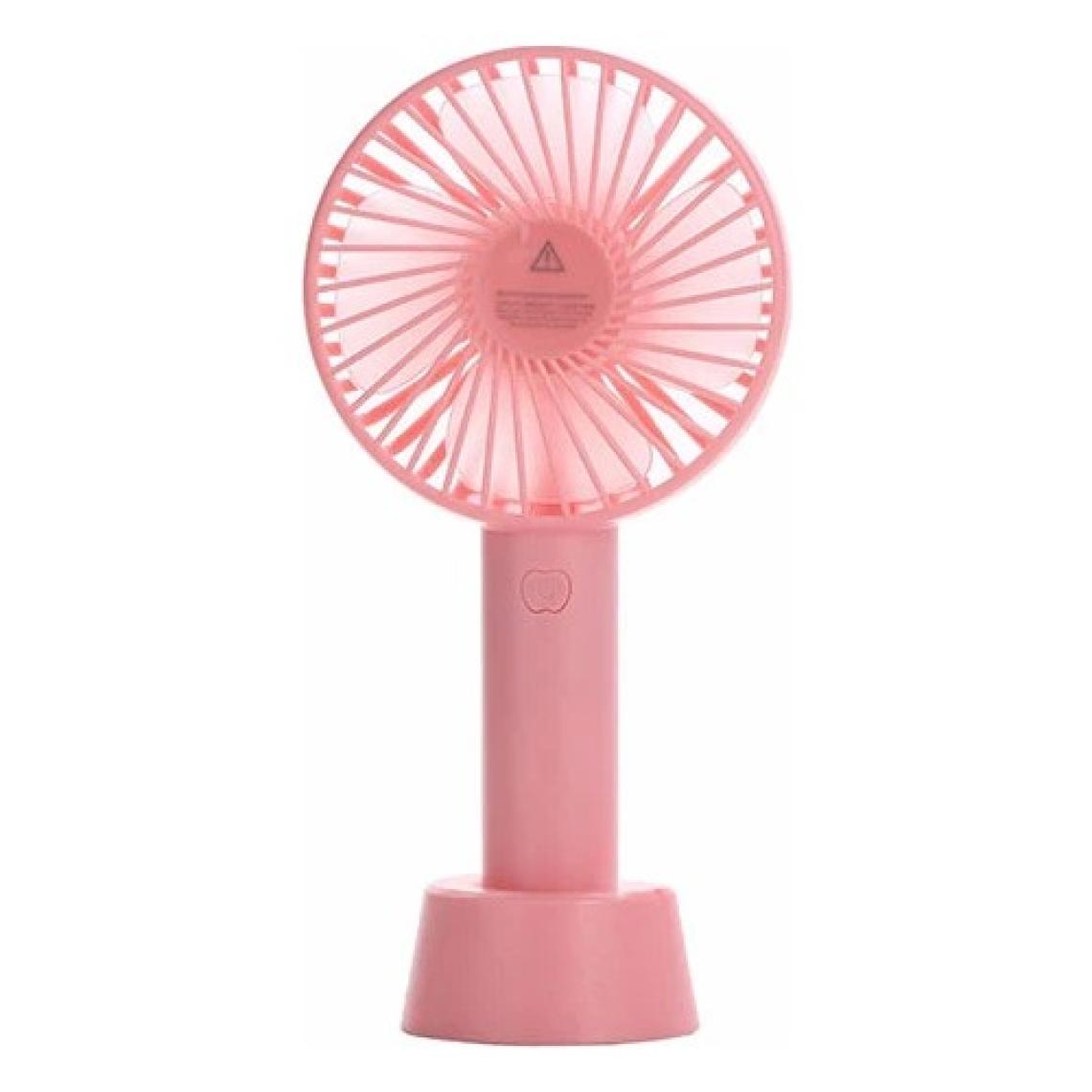 Mini Şarjlı Standlı El Vantilatörü Fanı Soğutucu Vantilatör Pembe