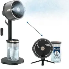 Shark Flexbreeze Promist Taşınabilir Buharlı Fan – Iç ve Dış Mekan Uyumlu, Siyah