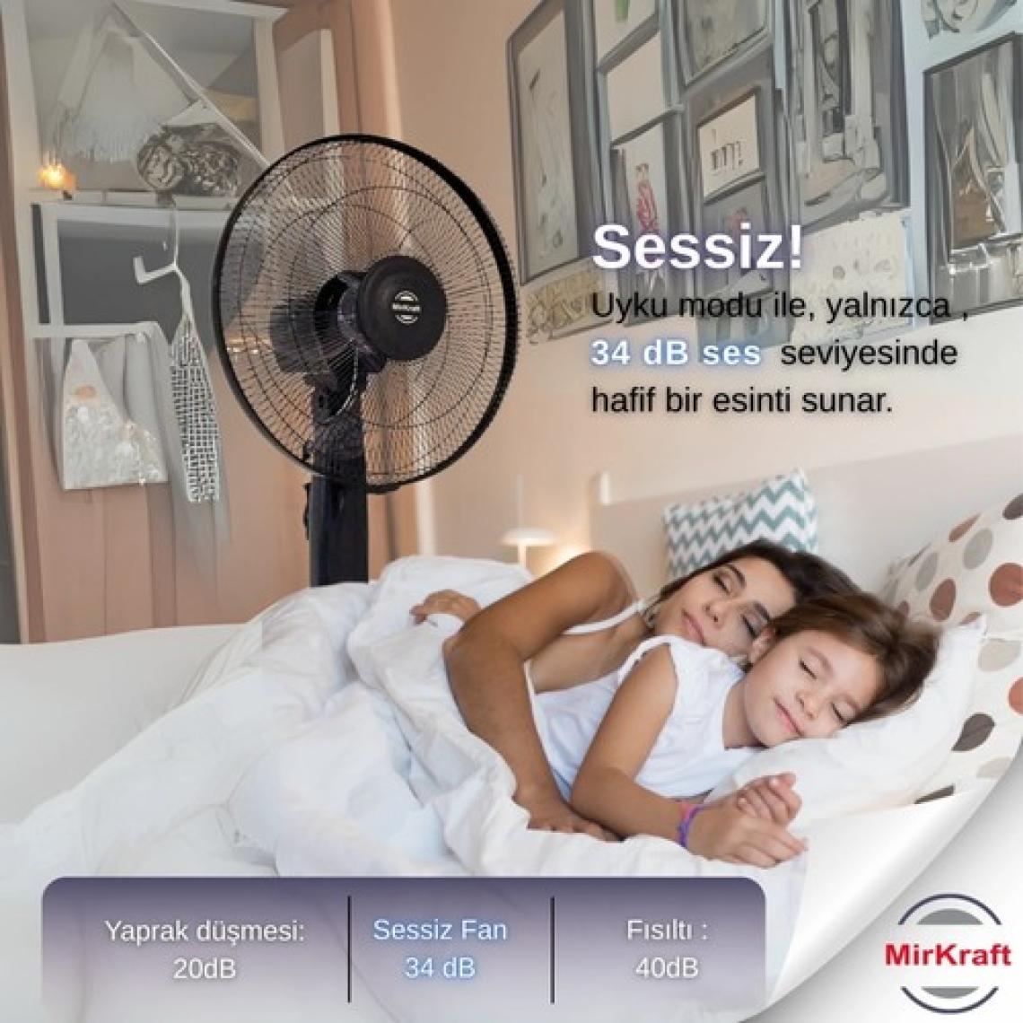 Mirkraft FS-K40BR Stand Fan Vantilatör Uzaktan Kumandalı 16''