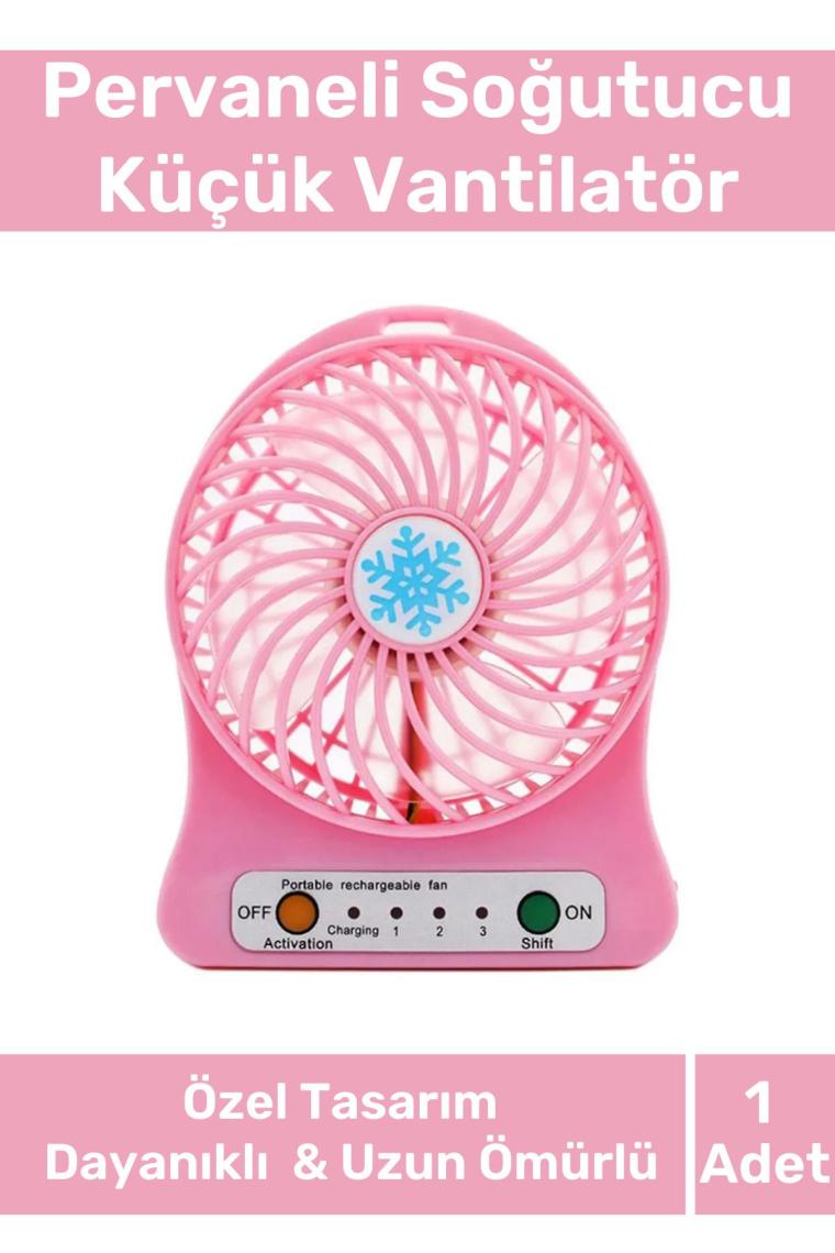 Özel Üretim USB Şarjlı 3 Kademeli Sessiz Taşınabilir Mini Fan Pervaneli Soğutucu Küçük Vantilatör