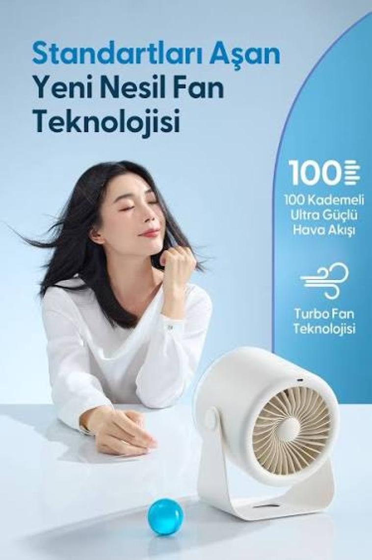 Daxi Airflowi AF02 Portatif Masaüstü Dijital Vantilatör
