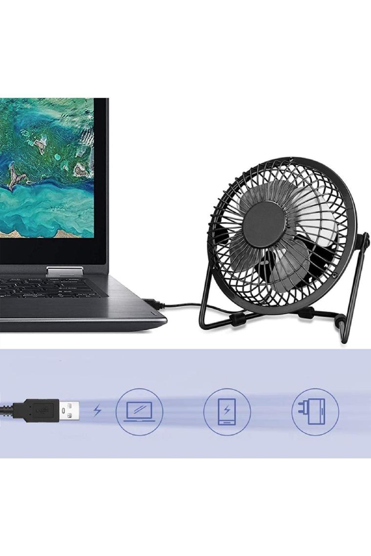 Xnews A Üstü USB Fan Soğutucu Vantilatör Klima USB Girişli Metal Serinlci Fan Mini Vantilatör Fan Klima Fan