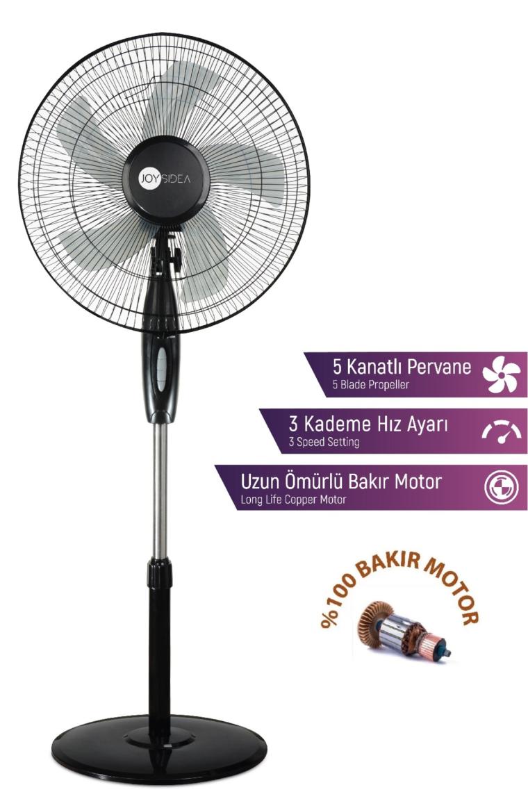 Joysidea 16'' Siyah Ayaklı Vantilatör