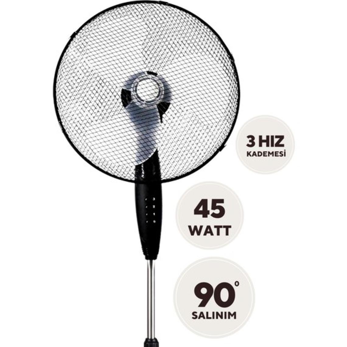 Kumtel KTF-320 Siyah Vantilatör