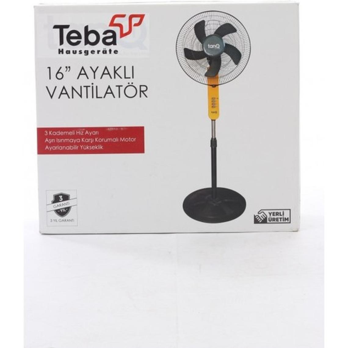 Teba TAV-2000 16 inç Ayaklı Vantilatör Sarı