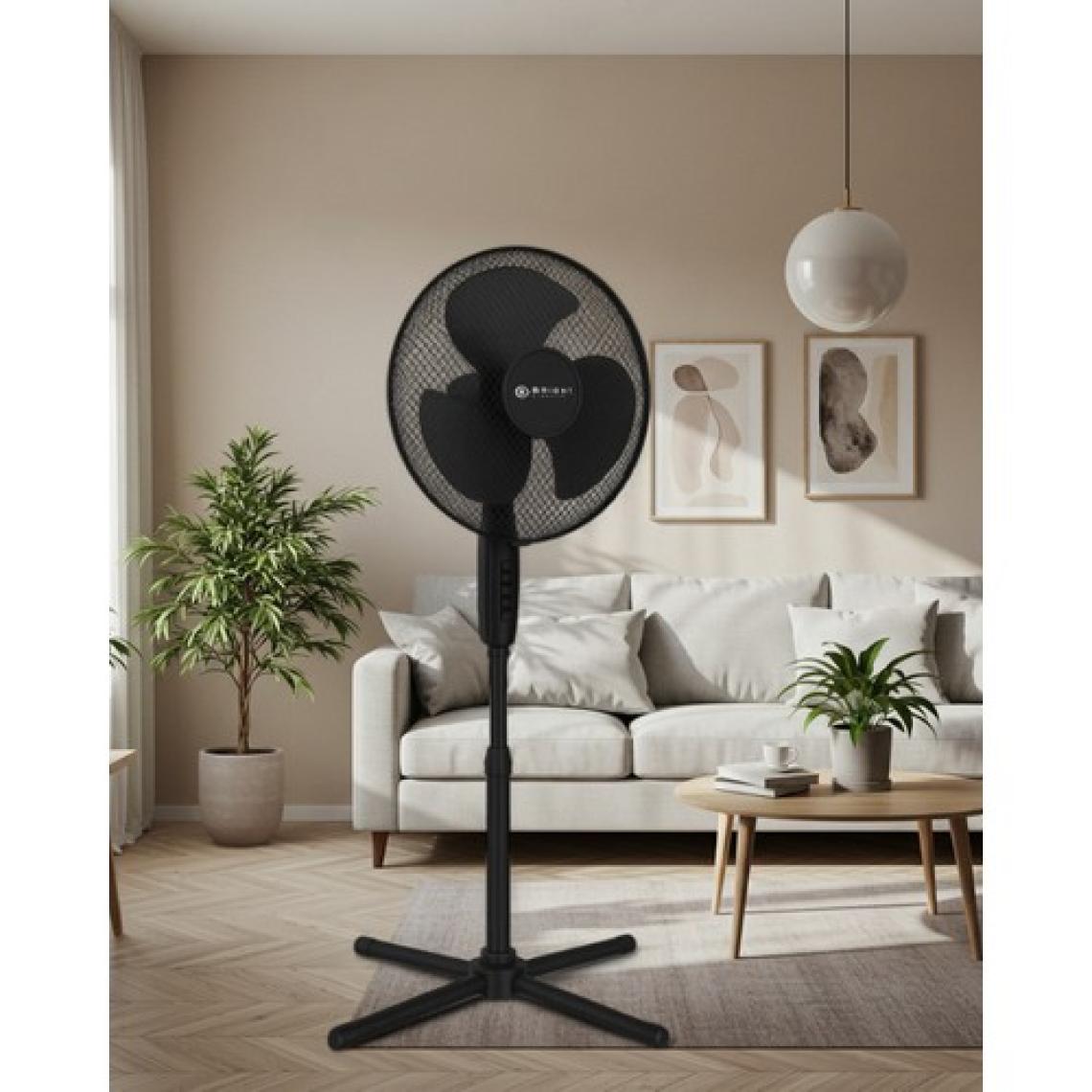 Bright Elegance Be-4116 16" Katlanabilir Ayaklı Standlı Vantilatör Siyah