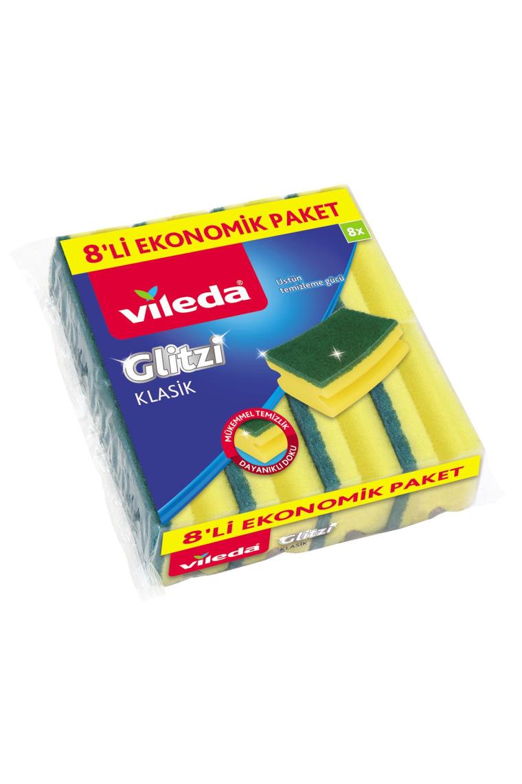8'li Yeşil Klasik Oluklu Sünger