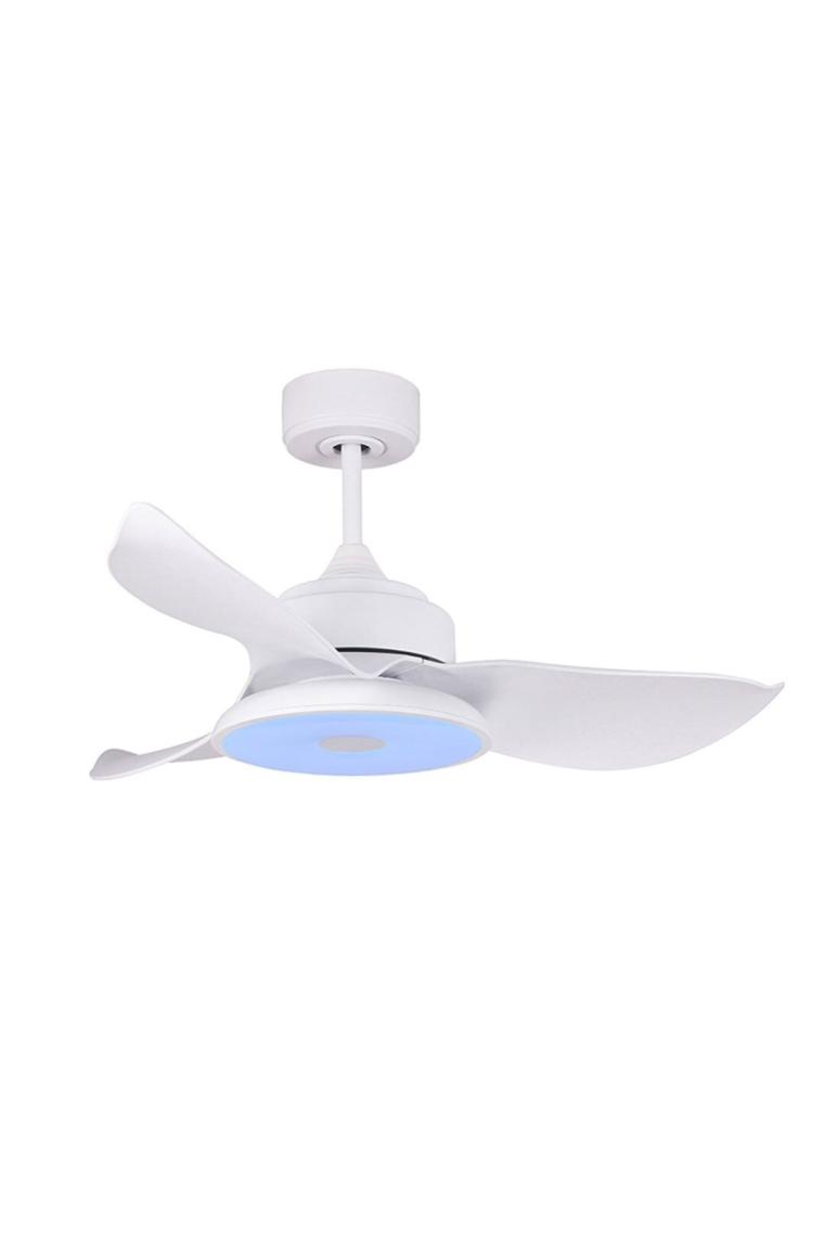 Alsanfan Melodi Beyaz Bluetooth Hoparlör RGB LED Aydınlatmalı Tavan Vantilatörü 91CM