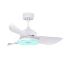 Alsanfan Melodi Beyaz Bluetooth Hoparlör RGB LED Aydınlatmalı Tavan Vantilatörü 91CM