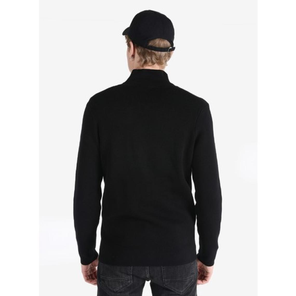 Slim Fit   Erkek Siyah Hırka
