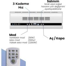 Alji 2200 W Süper Sessiz Seramik Isıtıcı
