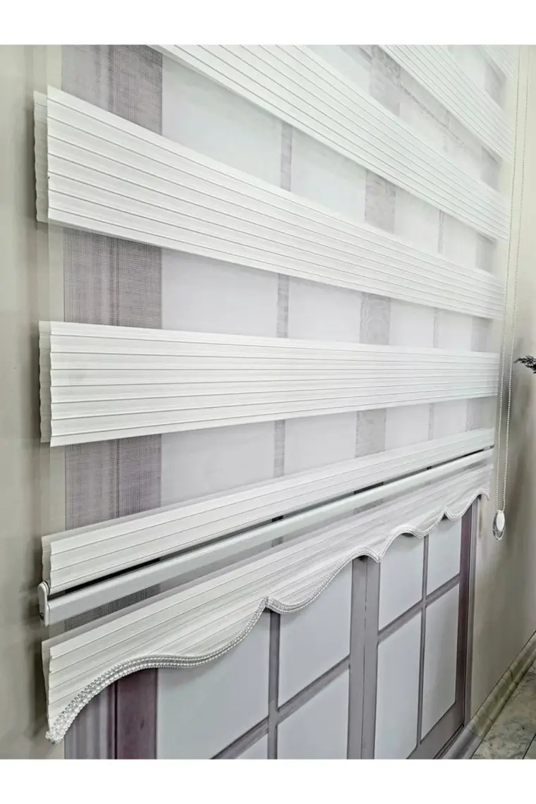 BBB Pliseli Zebra Stor Perde Ekru MZ481