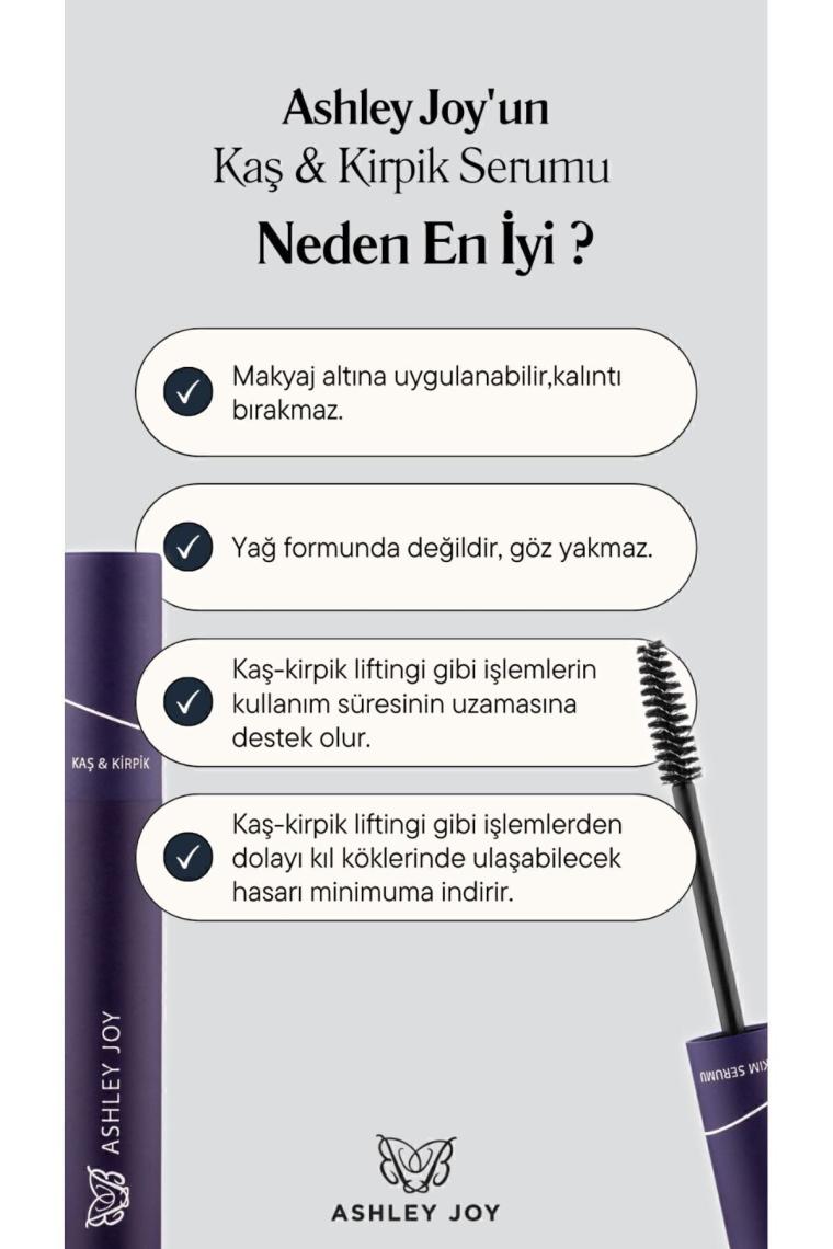 Keratin Ve Biotin Içeren Besleyici Uzatıcı Doğal Bakım Kaş Kirpik Serumu 6 ml