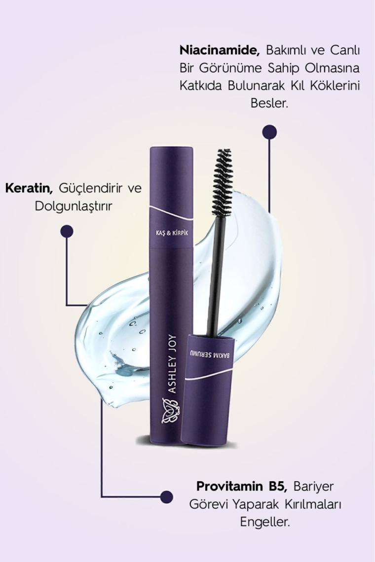 Keratin Ve Biotin Içeren Besleyici Uzatıcı Doğal Bakım Kaş Kirpik Serumu 6 ml