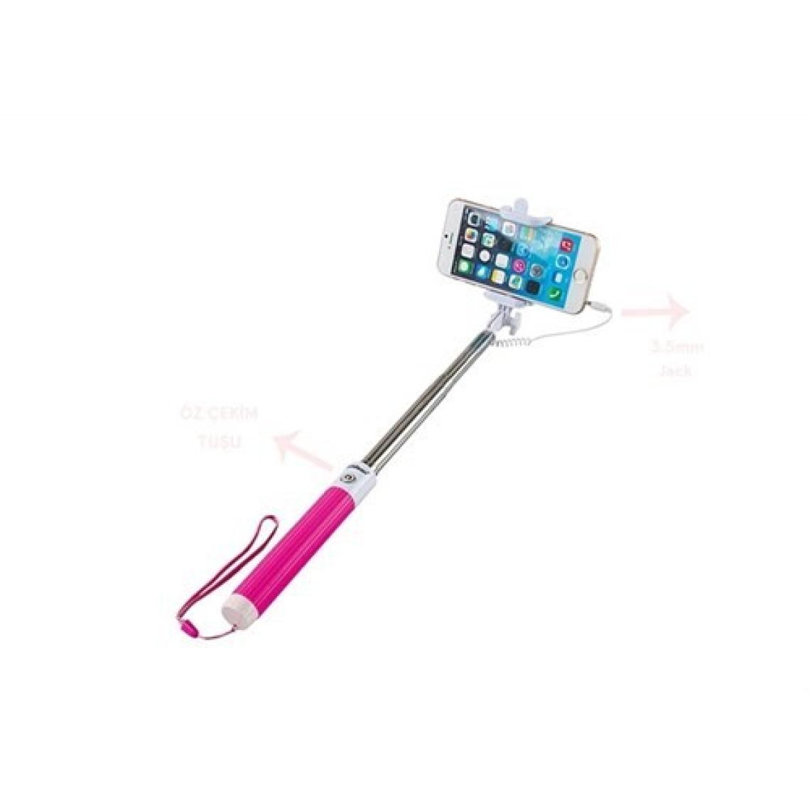 Addison AD-S33 Kablolu Beyaz/Pembe Selfie Çekim Çubuğu