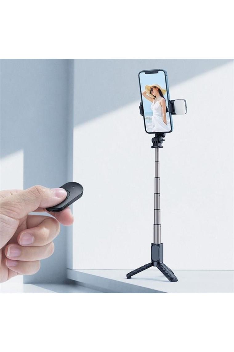 Ss-1781 Bluetooth Selfie Çubuğu Uzaktan Kumandalı/tripod Standlı - Siyah