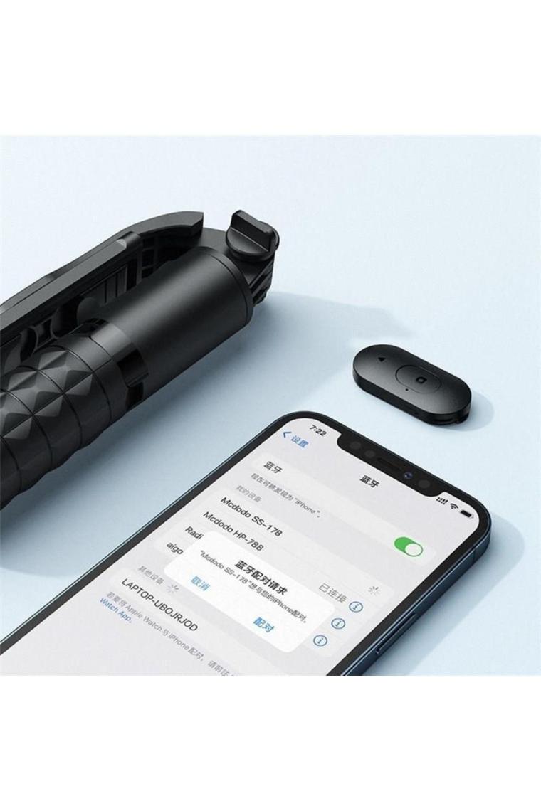 Ss-1781 Bluetooth Selfie Çubuğu Uzaktan Kumandalı/tripod Standlı - Siyah