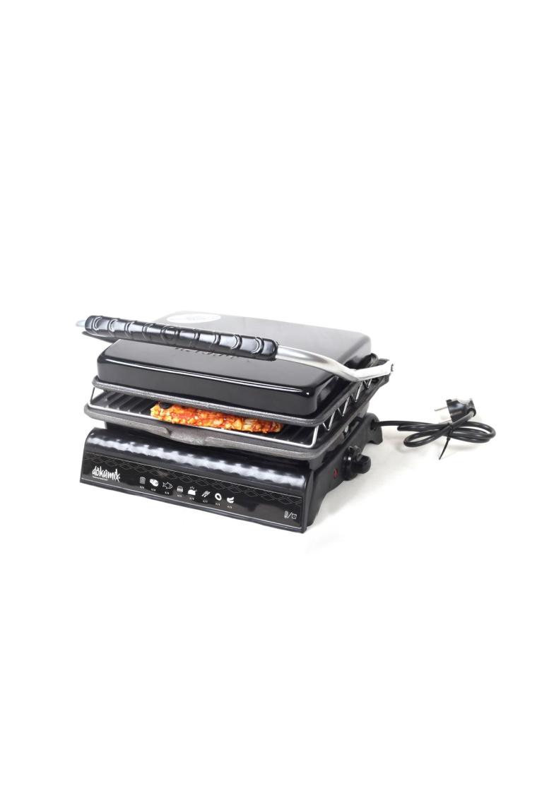 Dökümix Ultra Plus Organik Demir Döküm Izgara & Tost Makinası Siyah Izgara Aparatlı,fırçalı,yağdanlık