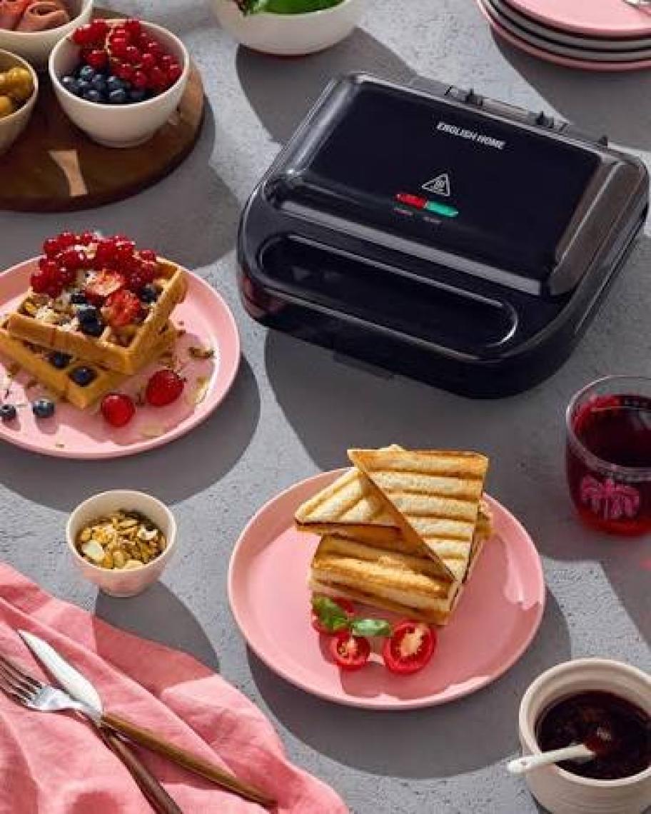 Mediterian 50 Hz / 60 Hz Tmk 5001 Mini Tost ve Waffle Makinesi Siyah 220 - 240 V 6+ Siyah 1 Kademe  F 700