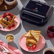 Mediterian 50 Hz / 60 Hz Tmk 5001 Mini Tost ve Waffle Makinesi Siyah 220 - 240 V 6+ Siyah 1 Kademe  F 700