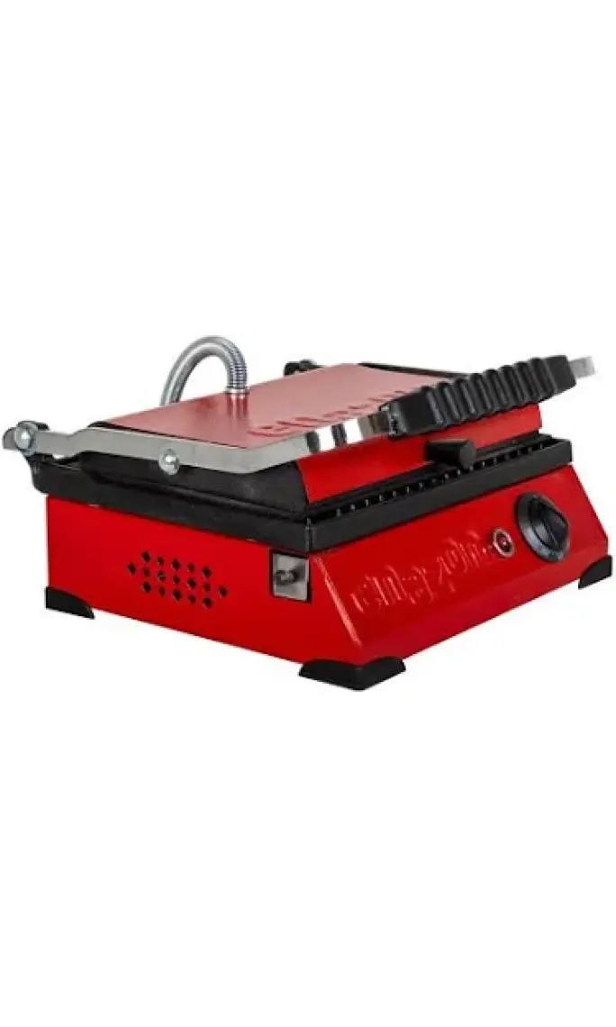 8 Dilim Elektrikli Saf Döküm Tost Makinesi  (Döküm 30X23) - Kırmızı