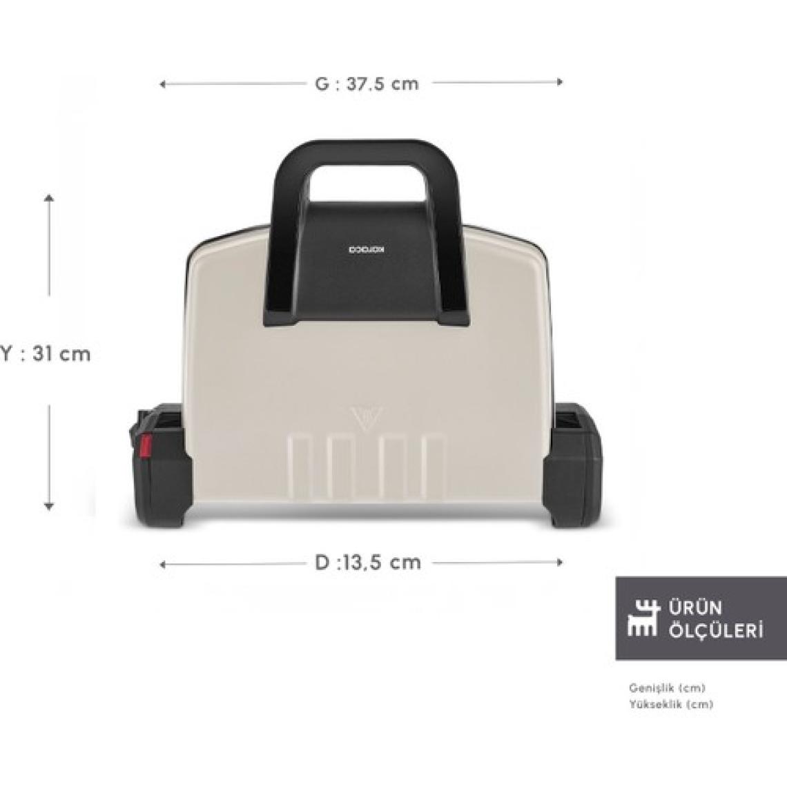 Karaca Future Essential Tost Makinesi Matte Krem 1800 W 4 Dilim Kapasiteli