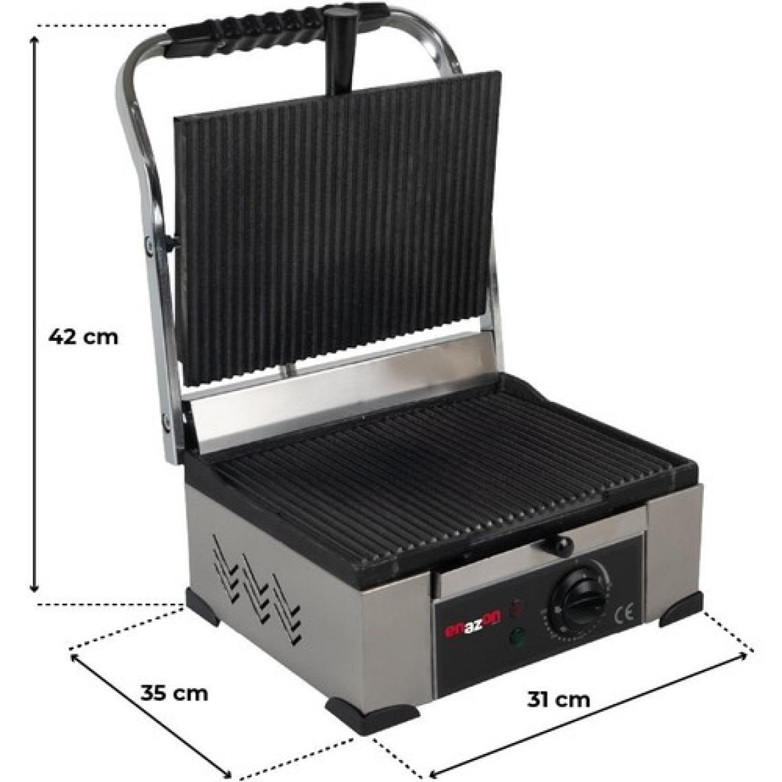 Enazon Sanayi Kalitesinde Ev Tipi 8 Dilim Demir Döküm Tost Makinesi 1550 Watt 30x23 Cm