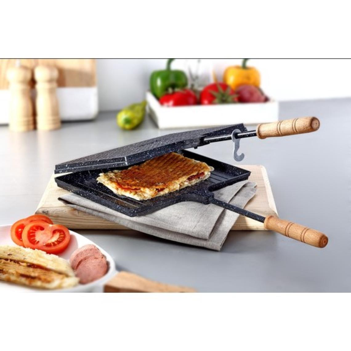 Bonera Granit Efektli Döküm Ocak Üstü Tost Makinesi