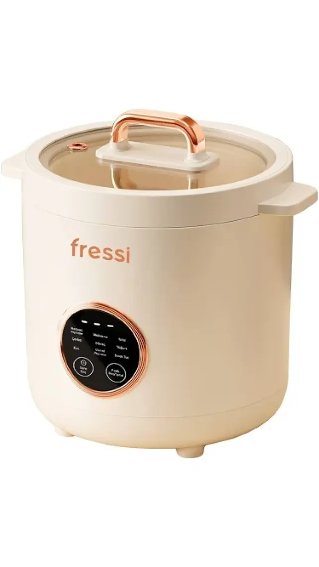 Elektrikli Tencere Çok Fonksiyonlu Hızlı Akıllı Pişirici Yoğurt Makinesi 1,2l 300w Fr-bp01 Retrocook