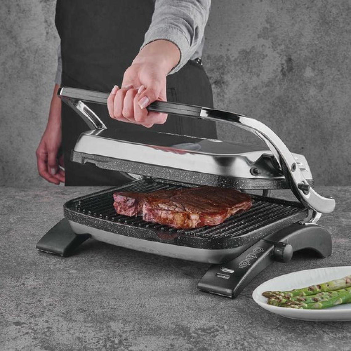 Korkmaz Tostkolik 1800 W Tost Makinesi - Izgara Fonksiyonu, Sökülebilir Granit Döküm Plaka, İnoks