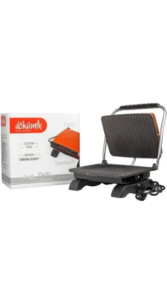 Dökümix Ultra Plus Organik Demir Döküm Izgara & Tost Makinası Rosegold Izgara Aparatlı,fırçalı,yağdanlık