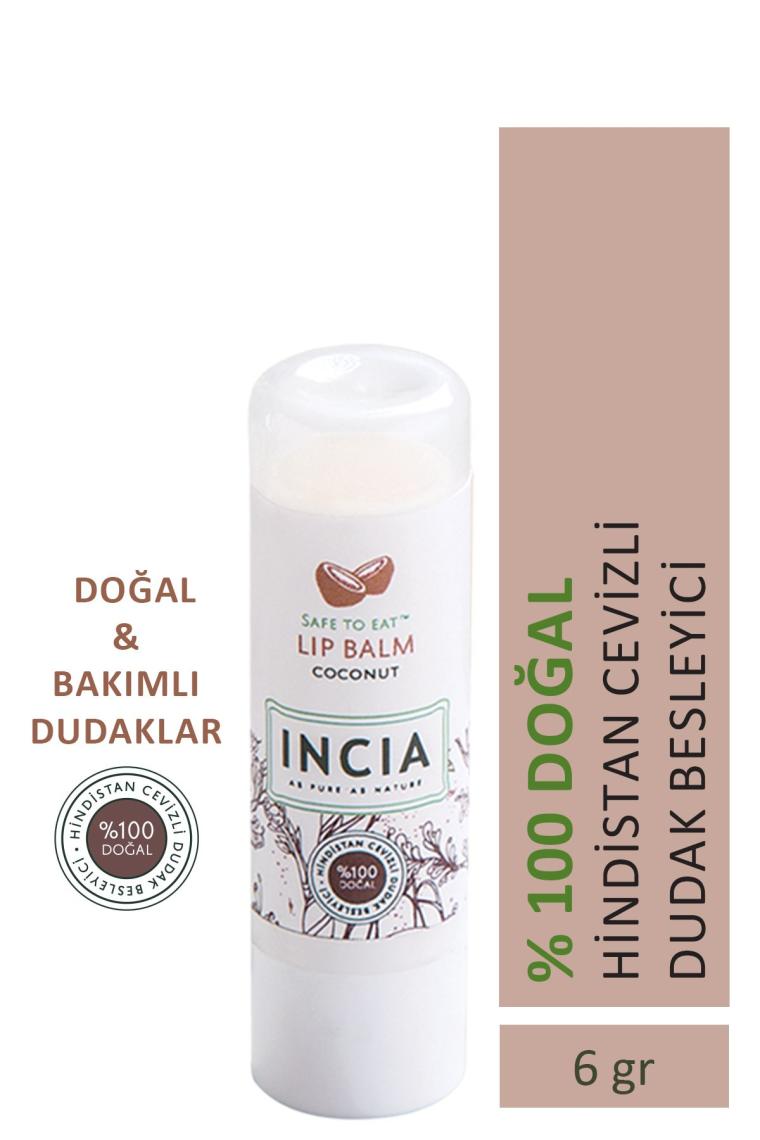 %100 Doğal Dudak Besleyici Hindistan Cevizi Bitkisel Nemlendirici Dudak Bakım Kremi 6 G